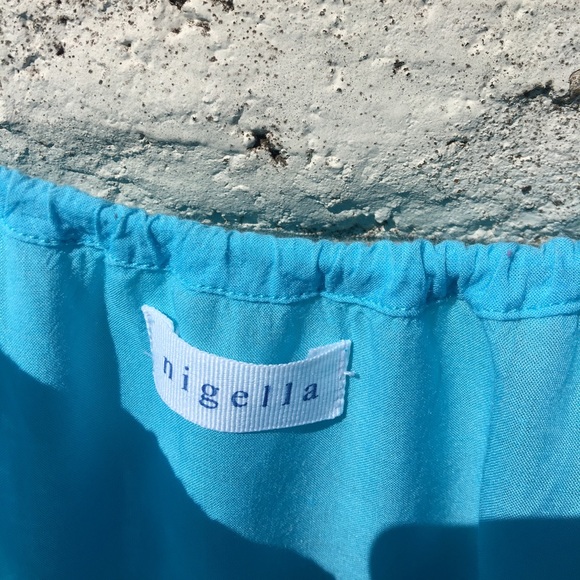 ⭐️Host Pick⭐️ Nigella Lola Short Peasant Top, Light Blue - One Size NWOT - Picture 11 of 16